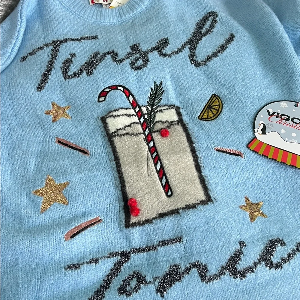 Vigoss Blue Christmas Sweater